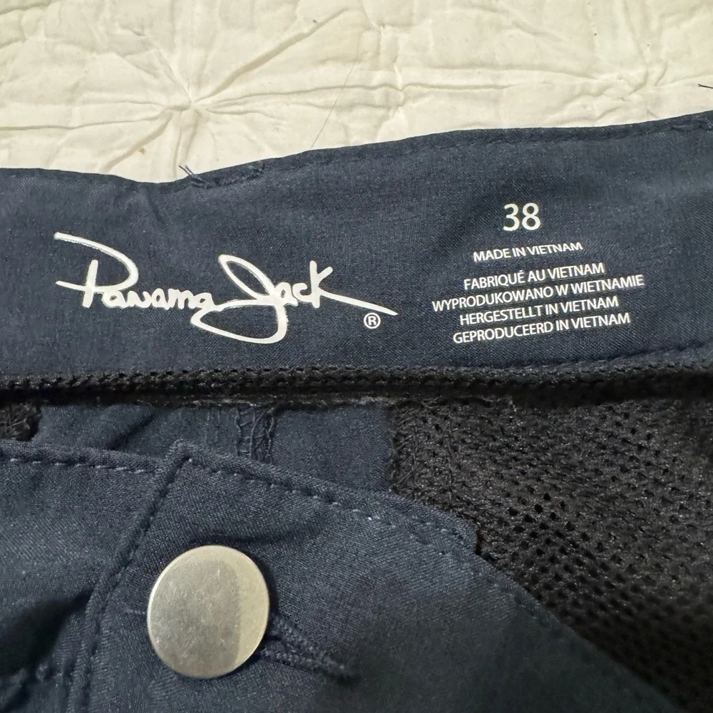 Panama Jack Hybrid Quick Dry 4 Four Way Stretch Flat Front Shorts 38” Waist Blue